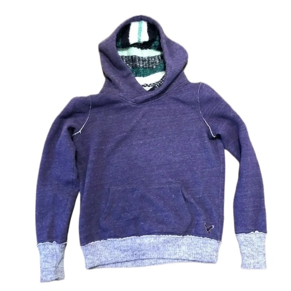 American Eagle Outfitters Tops - American Eagle Outfitters Purple Hoodie Sweatshirt Size S/P